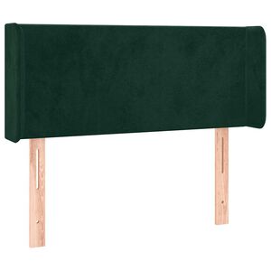 vidaXL S&auml;nggavel med kanter m&ouml;rkgr&ouml;n 83x16x78/88 cm sammet