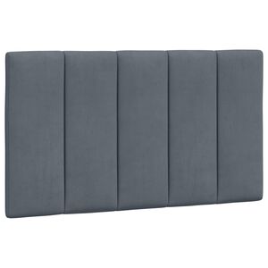 vidaXL Headboard Cushion "Hanko" Dark Grey 80 cm Velvet