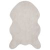 vidaXL Halkfri matta i konstgjord kaninf&auml;ll OLITE Beige 50 x 80 cm