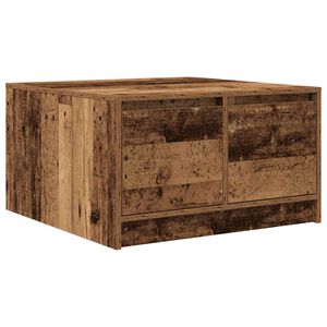 vidaXL Soffbord med l&aring;dor gammalt tr&auml; 70,5x70x40 cm