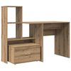 vidaXL Skrivbord Artisan Ek Konstruerat tr&auml; 131,5 x 50 x 106,5 cm