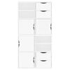 vidaXL Sidoskåp 4 st "ODDA" vit 40x24x79 cm massiv trä furu