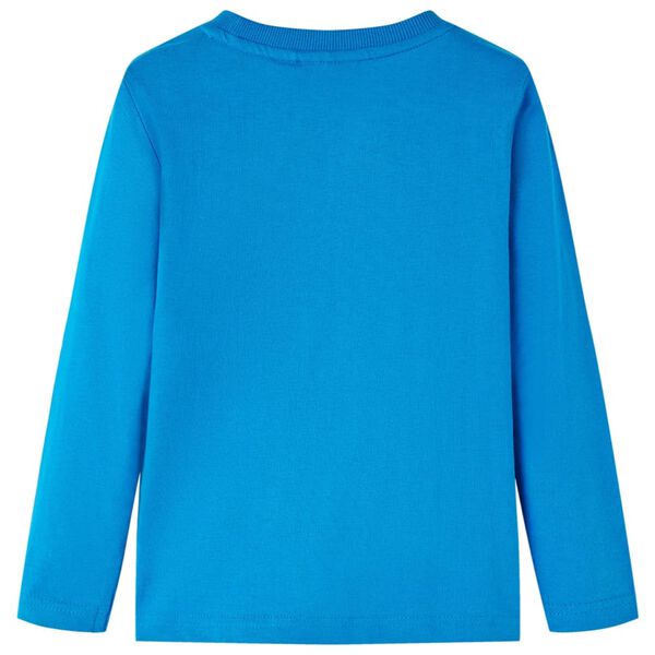 T-shirt med l&aring;nga &auml;rmar f&ouml;r barn koboltbl&aring; 104