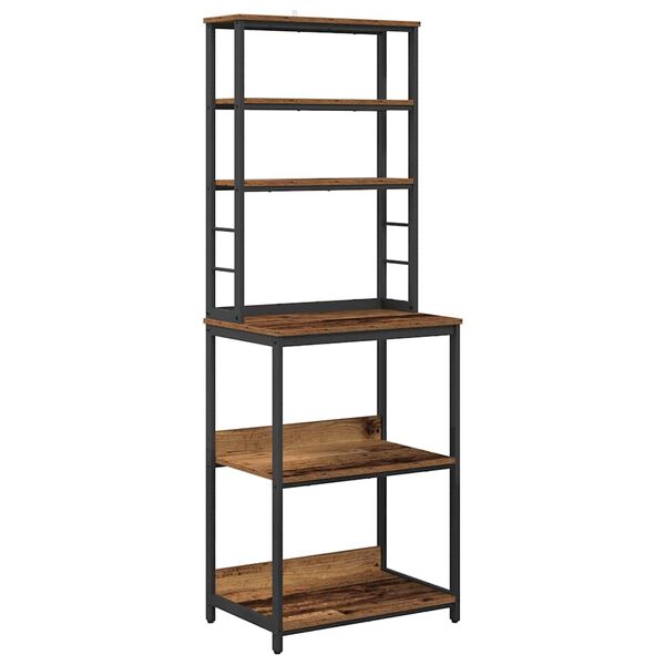 vidaXL K&ouml;ks hylla Gammalt tr&auml; 60 x 40 x 168 cm Konstruerat tr&auml;