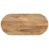 vidaXL Bordsskiva 100x50x2,5 cm oval massivt mangotr&auml;
