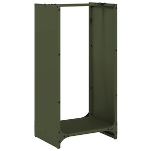 vidaXL Vedst&auml;ll olivgr&ouml;n 40x30x80 cm kallvalsat st&aring;l