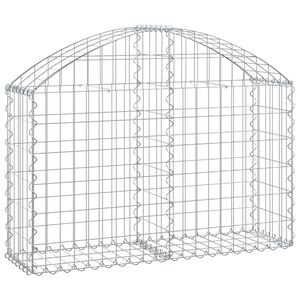 vidaXL Gabion b&aring;gformad 100x30x60/80 cm galvaniserat j&auml;rn