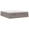 vidaXL Ottoman sängram med madrasser taupe 180x200 cm tyg