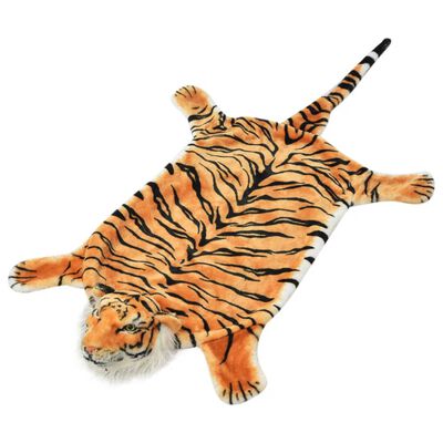 vidaXL Tigermatta plysch 144 cm brun