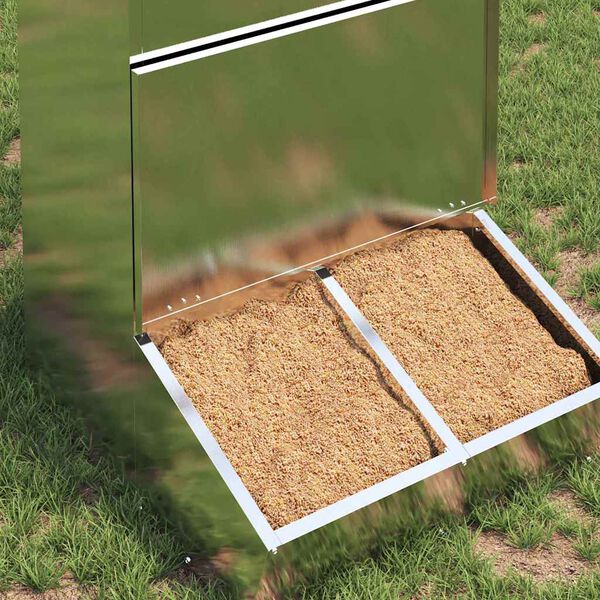 vidaXL Gris Matare Silver 55 x 51 x 91,5 cm Galvaniserat St&aring;l