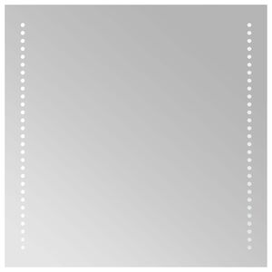 vidaXL LED Badrumsspegel med spegel Transparent 50 x 50 cm h&auml;rdat glas