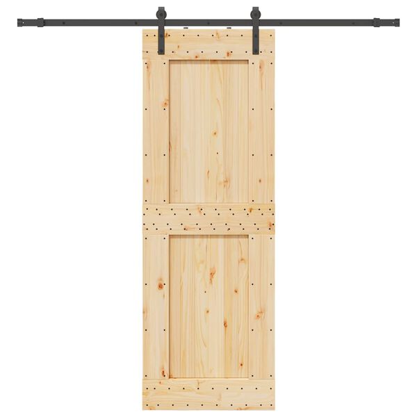 vidaXL Skjutd&ouml;rr med beslag 80x210 cm massiv furu