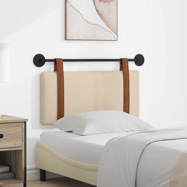 vidaXL H&auml;ngande Huvudgavel V&auml;ggmonterad Kr&auml;m 90 x 55 x 5 cm Antik PU