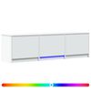 vidaXL TV-b&auml;nk med LED 140 x 34 x 40 cm Vit Konstruerat tr&auml;