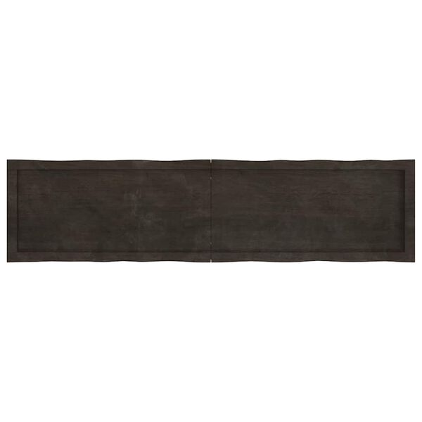 vidaXL Bordsskiva m&ouml;rkbrun 160x40x(2-4) cm massivt tr&auml; levande kant