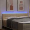 vidaXL LED huvuddyna med LED -remsljus Kr&auml;m 180 cm Polyester