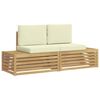 vidaXL Utomhussoffset med kudde Vit 182,5 x 63 x 73 cm Polyester