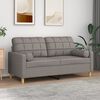 vidaXL 2-sits soffa med prydnadskuddar taupe 140 cm tyg