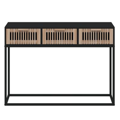 vidaXL Konsolbord svart 105x30x75 cm konstruerat trä och järn