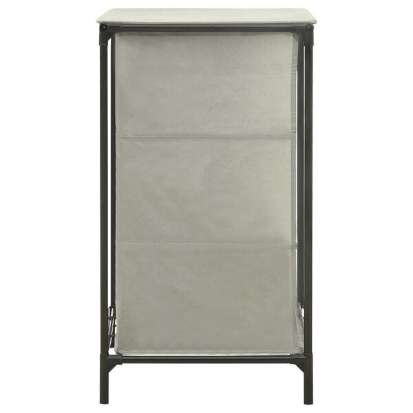 vidaXL Skohylla 57x36x61 cm non-woven tyg och st&aring;l gr&aring;