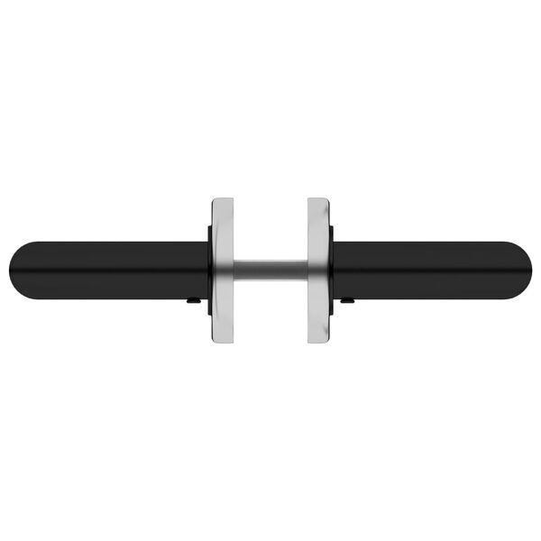 vidaXL D&ouml;rrhandtag set med BB-beslag rostfritt st&aring;l svart