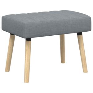 vidaXL Kanalstoppad B&auml;nk Ljusgr&aring; 60 x 40 x 45 cm Tyg