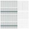 vidaXL Staketstolpar 44 pcs Grön 140 cm Stål