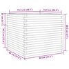 vidaXL Odlingslåda 80x80x68,5 cm massivt douglasträ