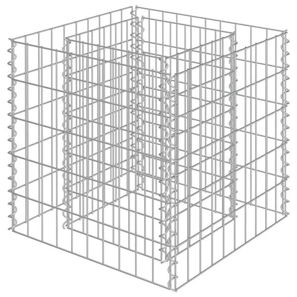vidaXL Planteringsgabion upph&ouml;jd galvaniserat st&aring;l 50x50x50 cm