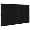 vidaXL V&auml;ggmonterad huvudgavel svart 204x3x110 cm massiv furu