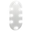 vidaXL Spegel med LED-lampor 40x20 cm glas oval