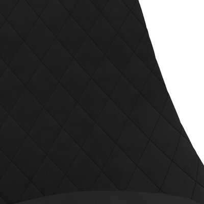 vidaXL Snurrbara matstolar 4 st svart sammet
