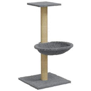vidaXL Kl&ouml;str&auml;d med kl&ouml;spelare sisal ljusgr&aring; 74 cm