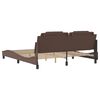 vidaXL Bed Frame "Viana" with LED without Mattress Brown 180x200 cm