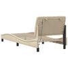 vidaXL Bed Frame with LED without Mattress Cream 90x200 cm Fabric