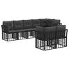 vidaXL Utomhussoffset Svart Polyester