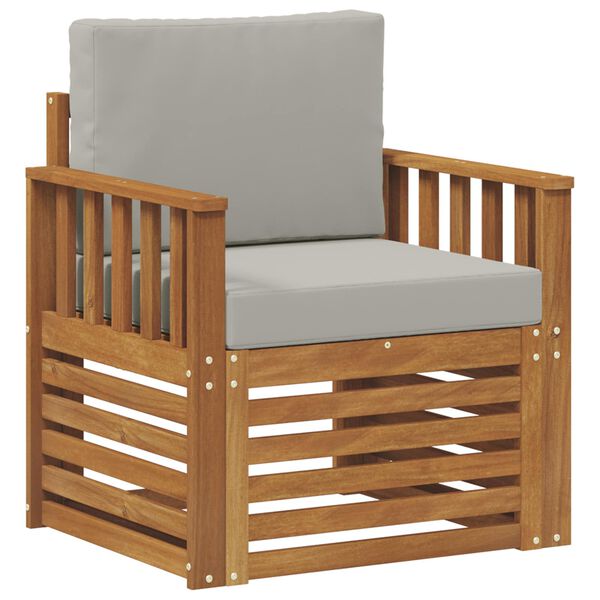 vidaXL Utomhussoffset med kudde Naturf&auml;rg 71 x 63 x 73 cm