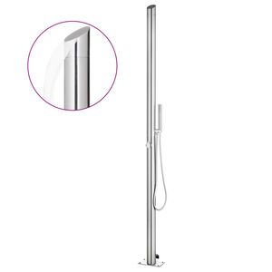 vidaXL Utedusch 220 cm rostfritt st&aring;l