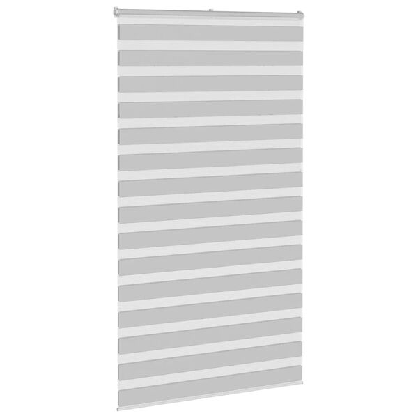 vidaXL Rullgardin zebra ljusgr&aring; 120x230 cm tyg bredd 115,9cm polyester