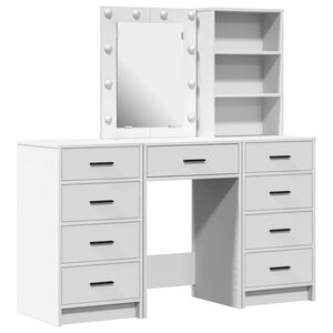 vidaXL Smyckebord 3 st Vit 40 x 41 x 135 cm Konstruerat tr&auml;