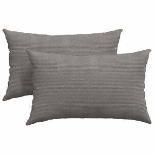vidaXL Sofakuddar 2 st Ljusgr&aring; 50 x 30 cm Kordread tyg