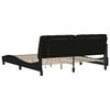 vidaXL Bed Frame with LED without Mattress Black 180x200 cm Fabric