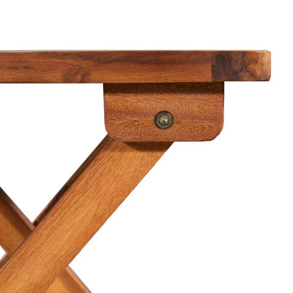 vidaXL Sols&auml;ngar 2 st med bord konstrotting och massivt akaciatr&auml;