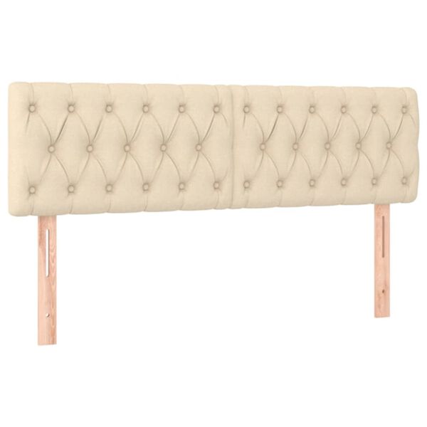 vidaXL Huvudgavlar 2 st gr&auml;ddvit 72x7x78/88 cm tyg