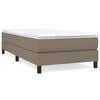 vidaXL Boxspring-s&auml;ngram Taupe 90x190 cm tyg