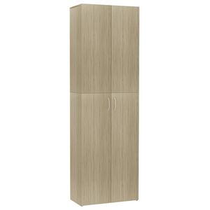 vidaXL Kontorssk&aring;p sonoma-ek 60x32x190 cm konstruerat tr&auml;