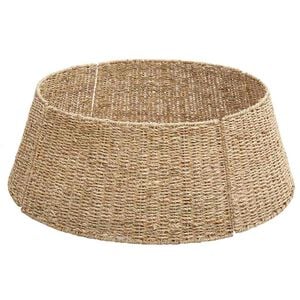 vidaXL Jultr&auml;dskrage Rund Naturlig Diam. 60 x 22 cm Sj&ouml;gr&auml;s