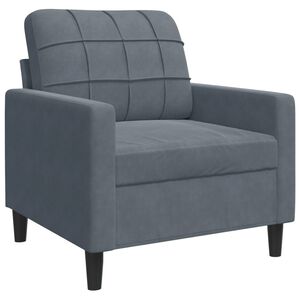 vidaXL F&aring;t&ouml;lj m&ouml;rkgr&aring; 60 cm sammet