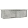 vidaXL V&auml;ggmonterade l&aring;dor betonggr&aring; 60x26x18,5 cm konstruerat tr&auml;