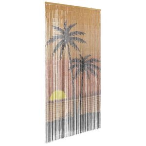 vidaXL Insektsd&ouml;rrgardin palmtryck 100x200 cm bambu